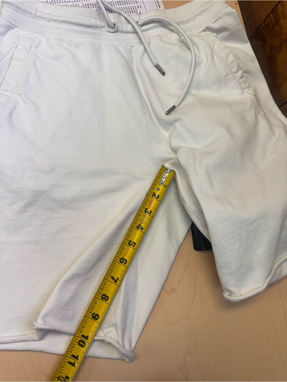 Nike White Athletic Shorts with Black Logo - Picture 13 of 14